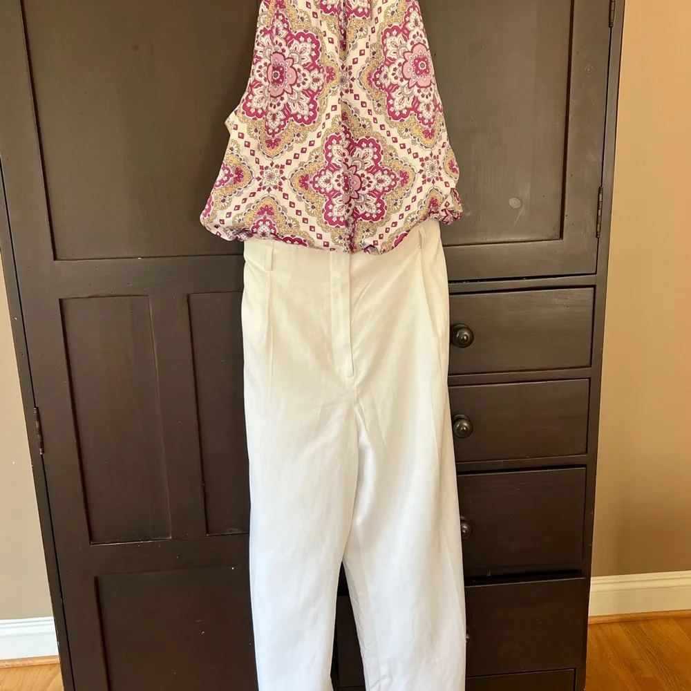 Ann Taylor Off-White Wide Leg Pants - Picture 3 of 4
